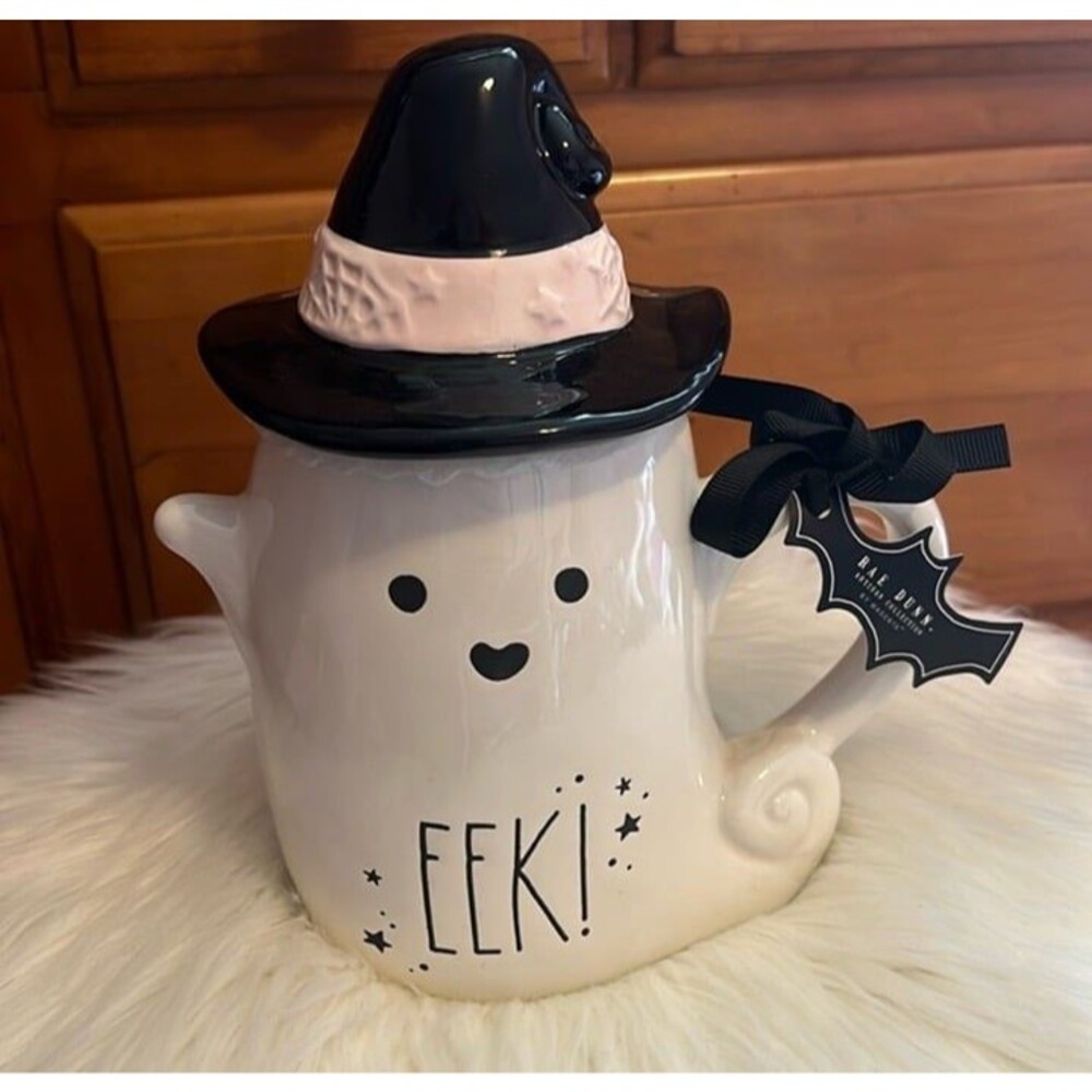 Rae Dunn Ghost Witch EEK! Halloween Coffee Mug